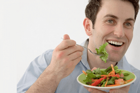tuang salad sayuran nalika pangobatan prostatitis