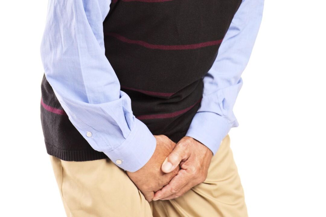 Lalaki jeung prostatitis congestive diganggu ku nyeri atanapi nyeri seukeut di wewengkon palangkangan